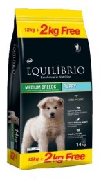 Equilibrio Puppy Medium Breeds 12kg+2kg offer
